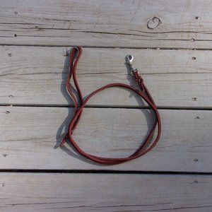 Leather Braided Show Lead with Waist Clip Ring